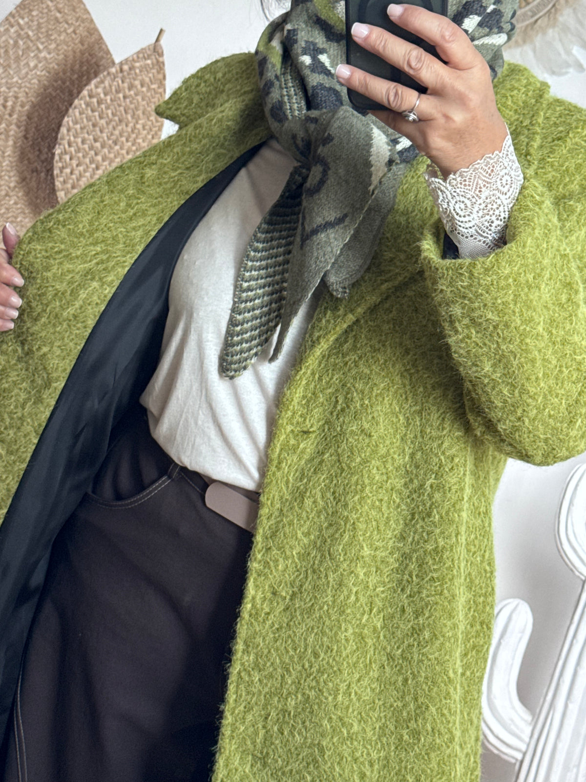 Manteau vert pistache