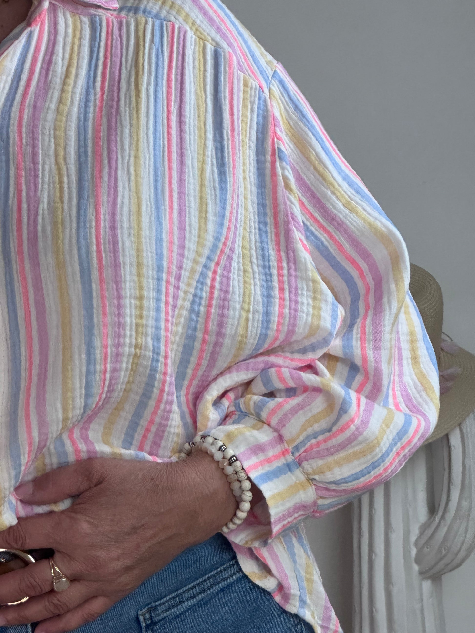Chemise Ambre rayée pastel
