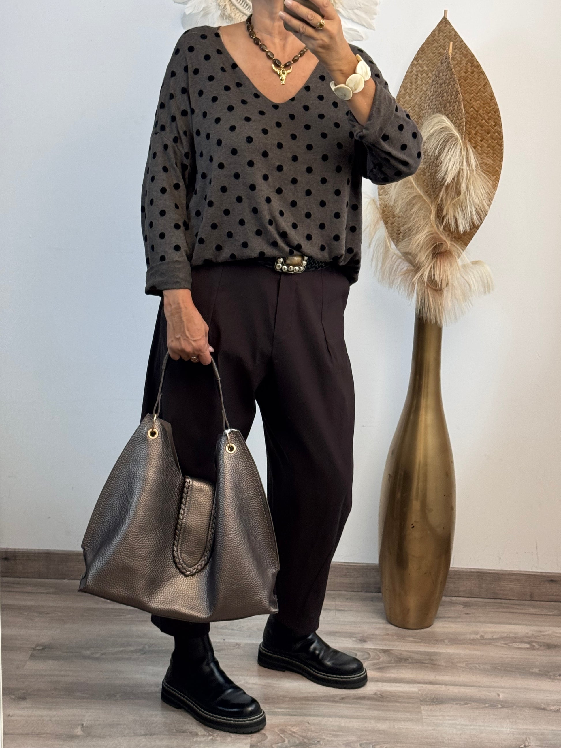 Sac bronze Alban +pochette