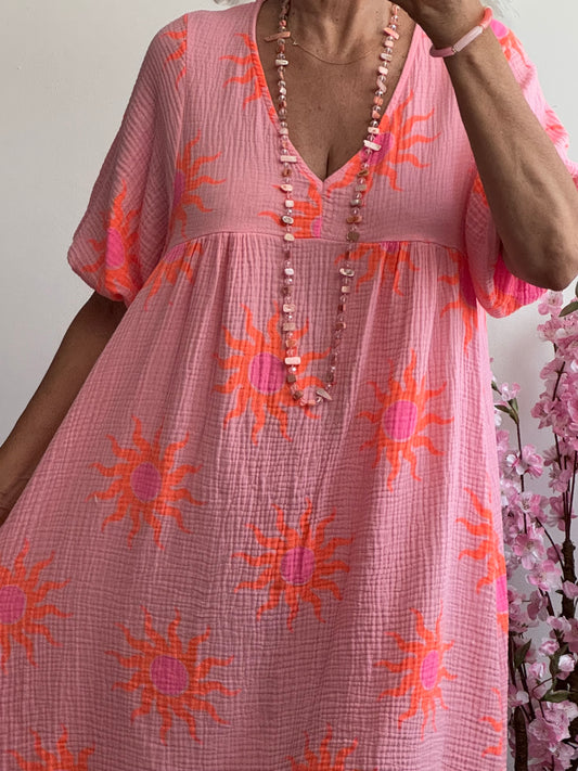 Robe soleil rose