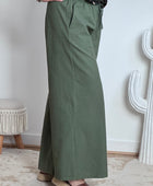 Pantalon lin et coton kaki 38/44