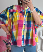Chemise carreaux multicolore