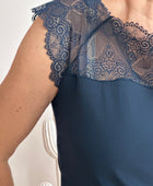 Top dentelle marine