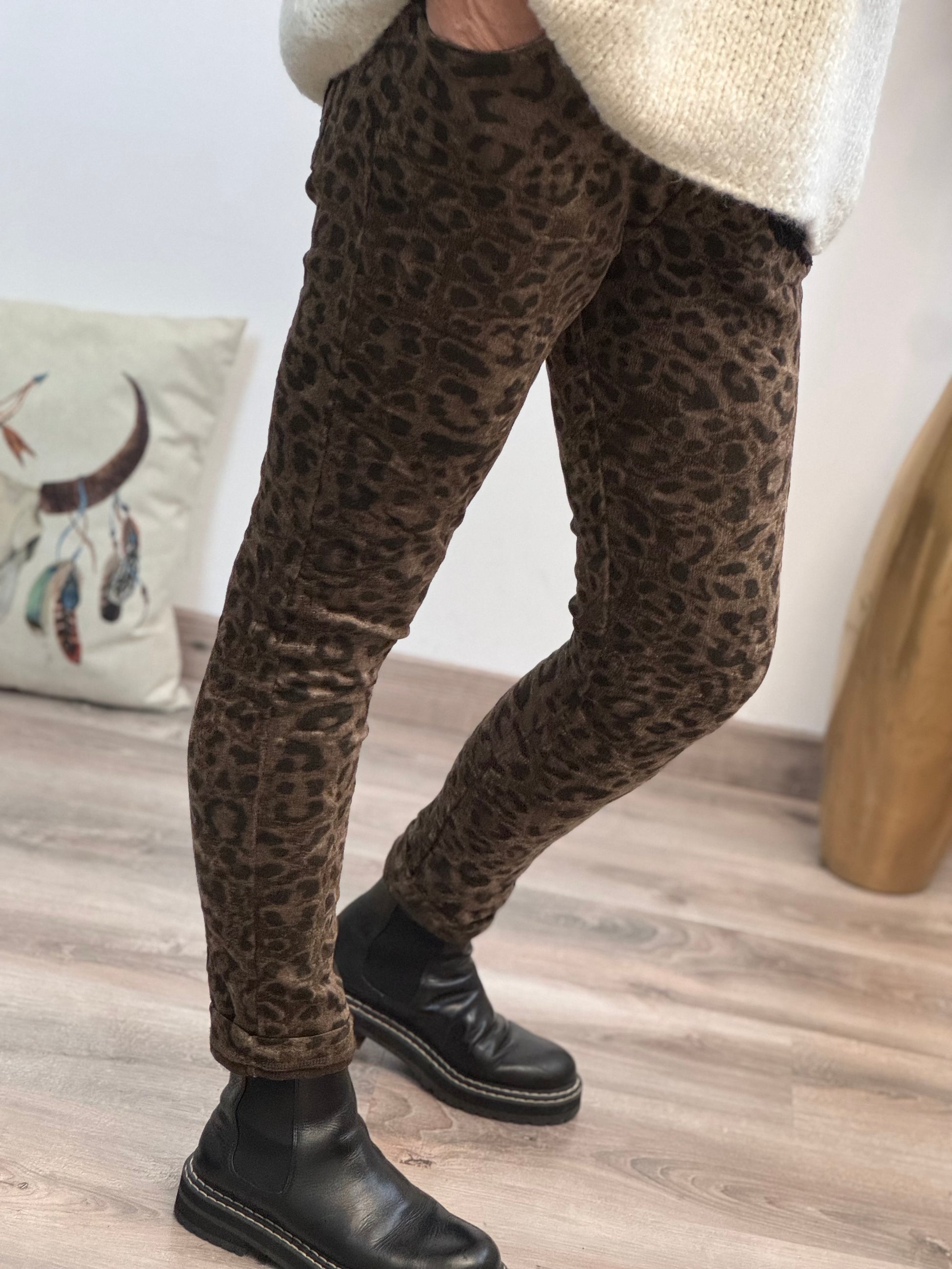 Pantalon velours Léo marron TU 40/46