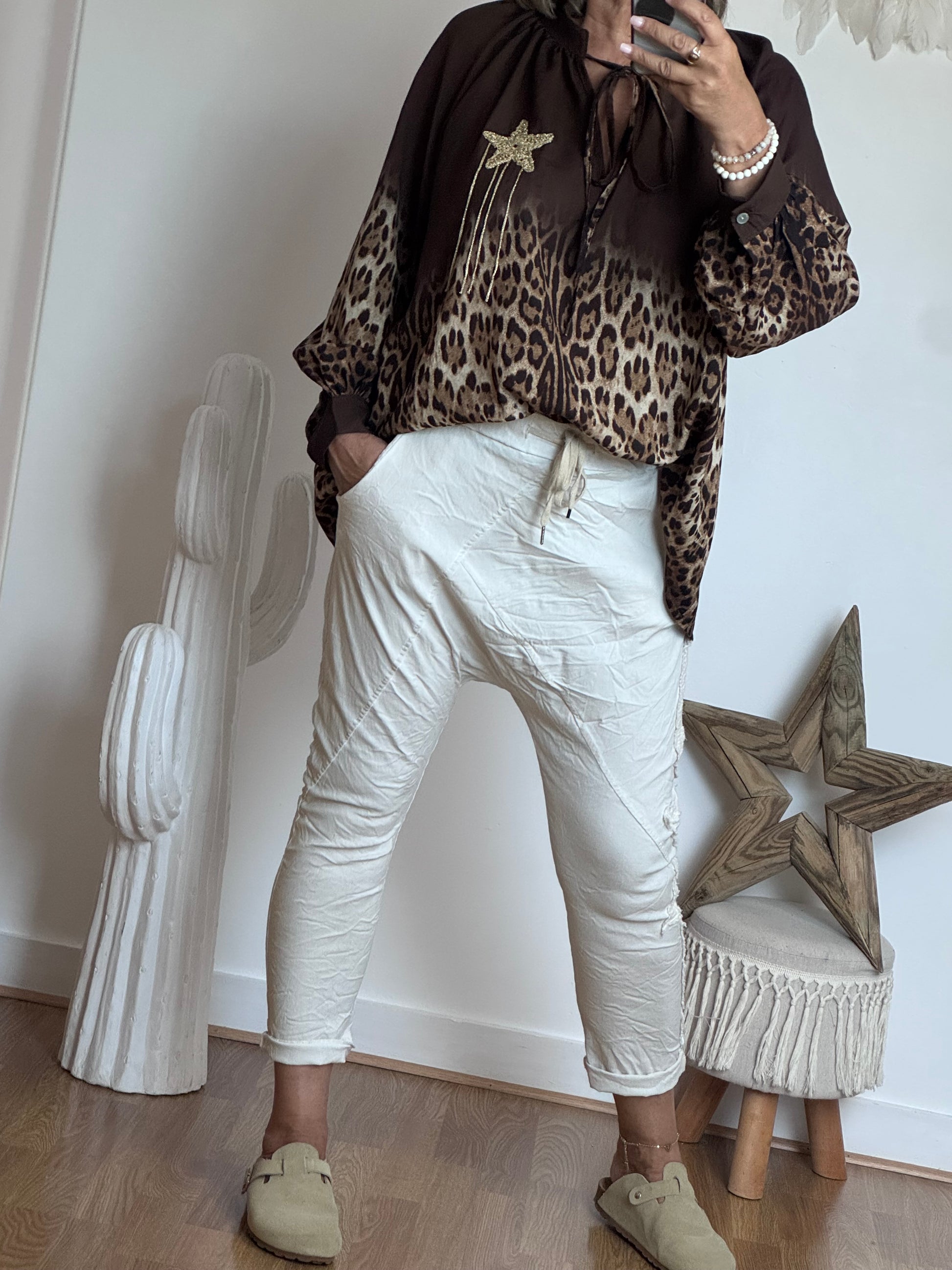 Pantalon saroual beige OK!
