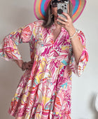 Robe floral rose