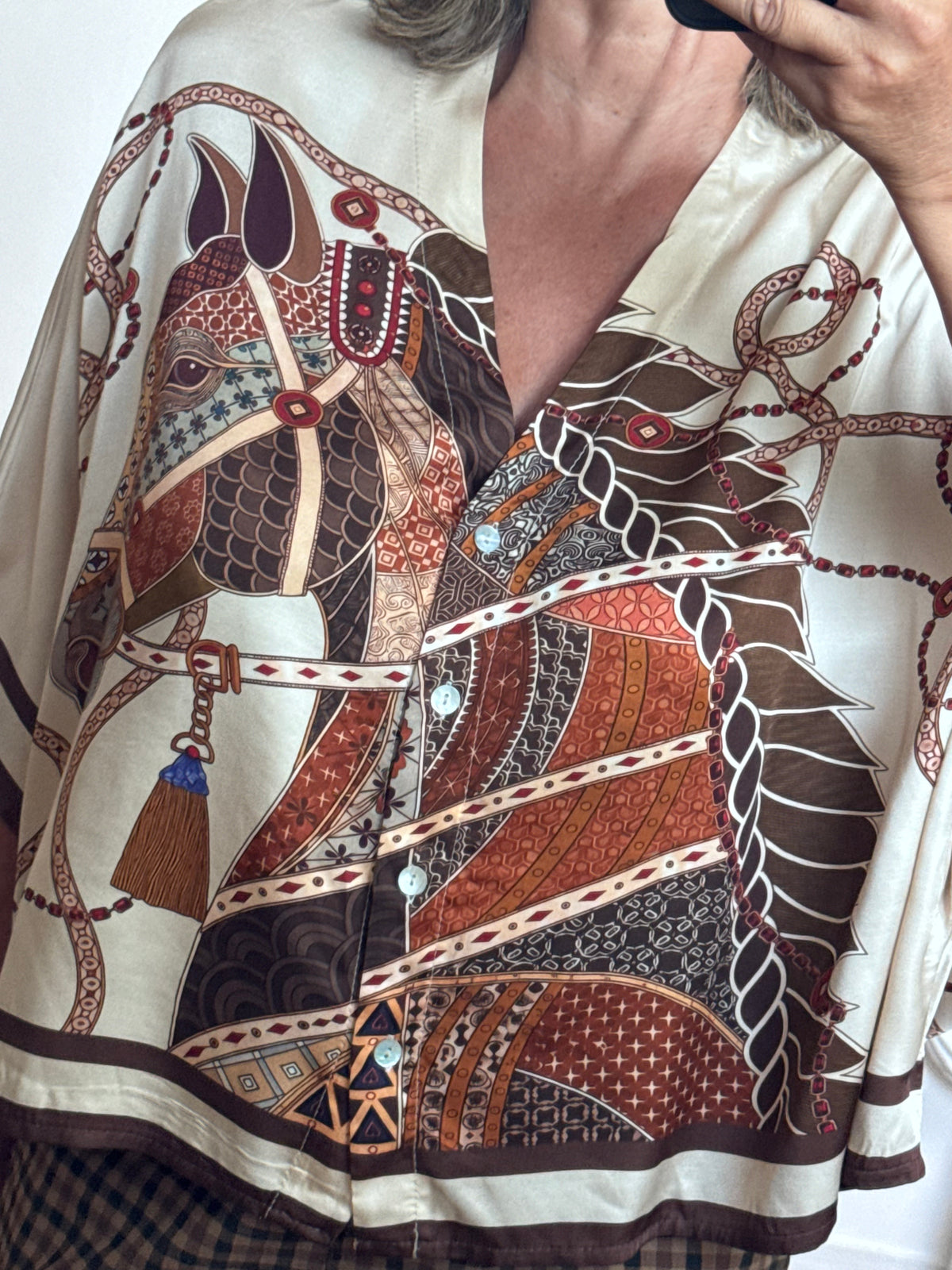 Blouse horse beige