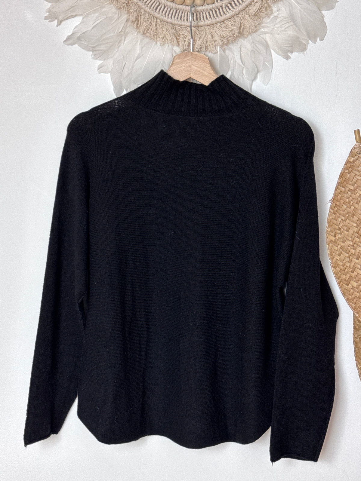Pull maille col cheminé