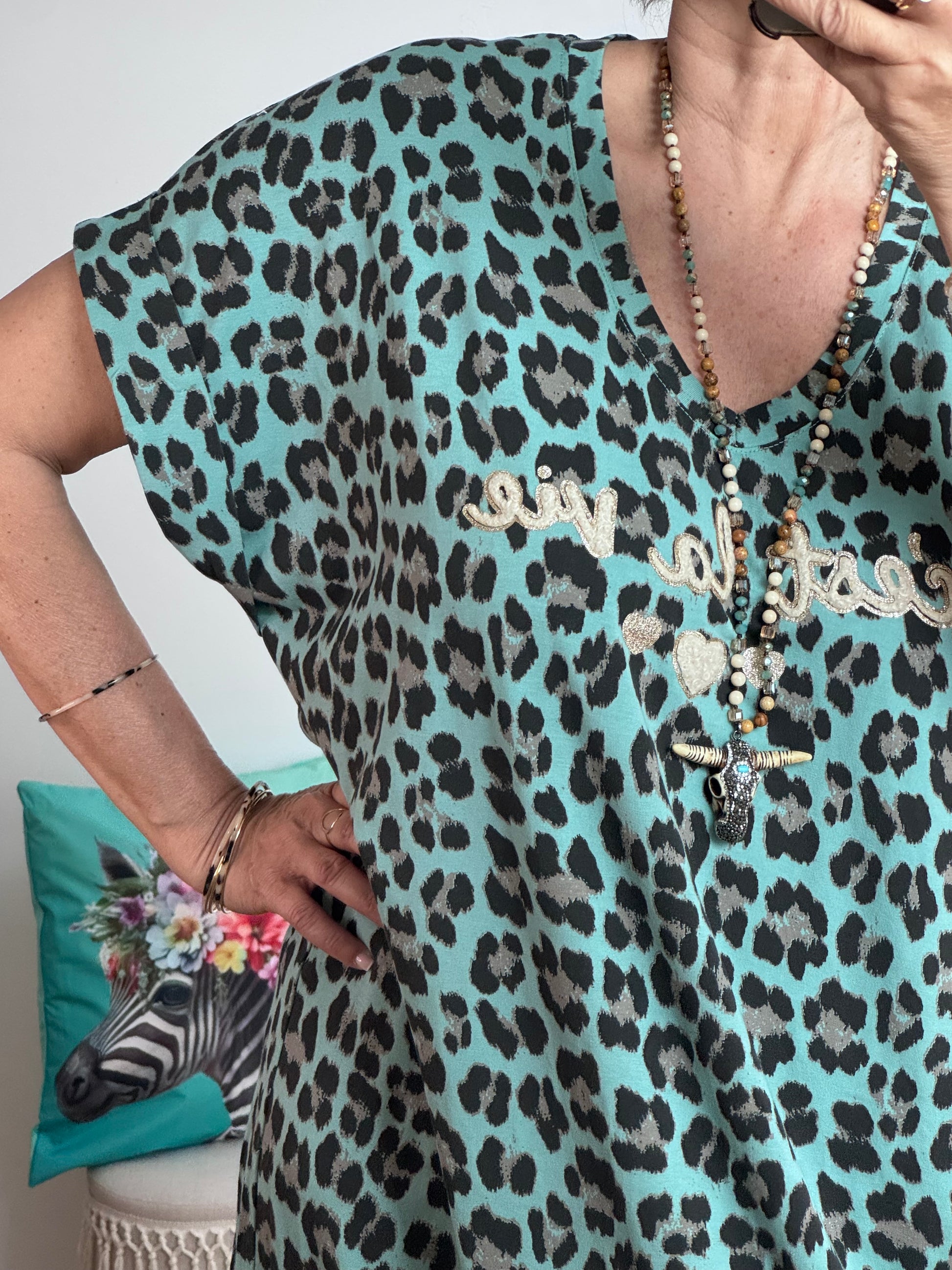 Robe teeshirt Léo vert