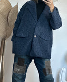 Veste moumoute bleue