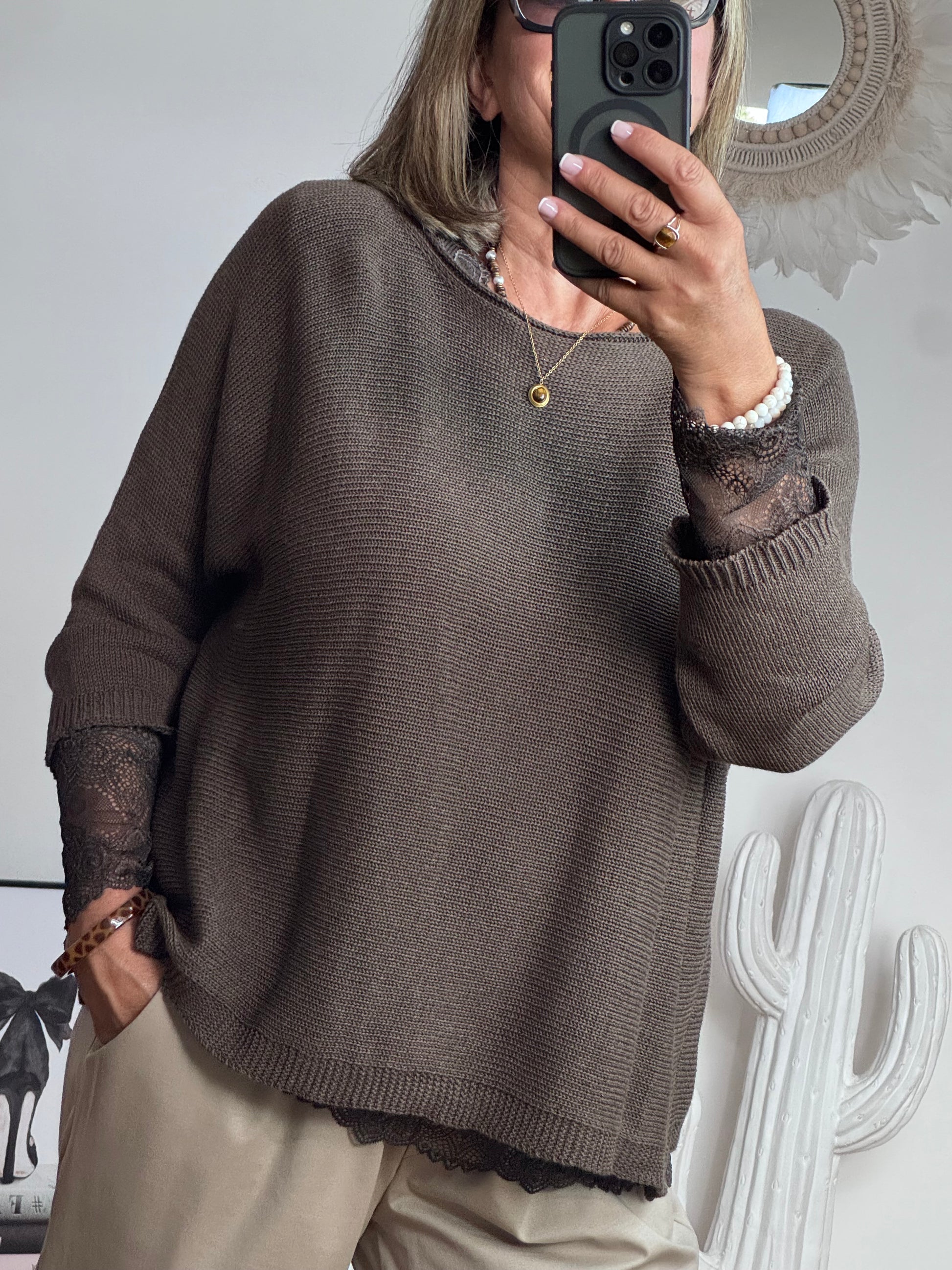 Pull Oscar marron