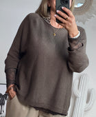 Pull Oscar marron