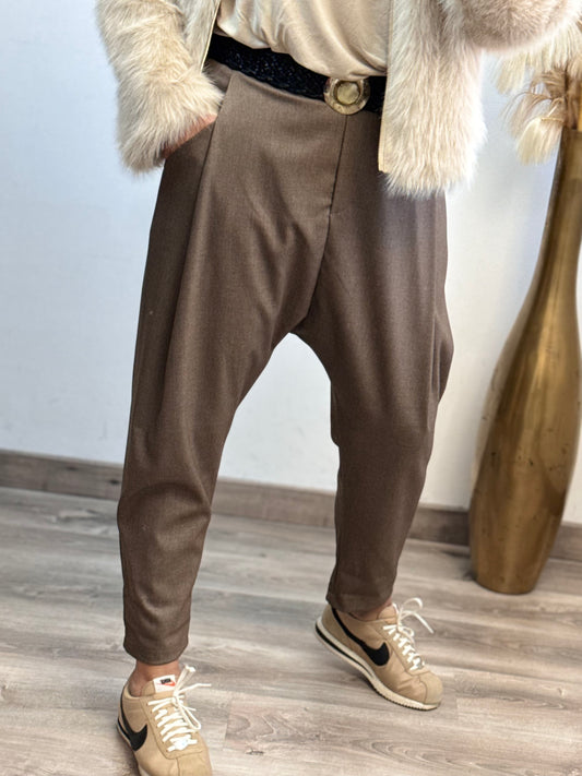 Pantalon saroual marron