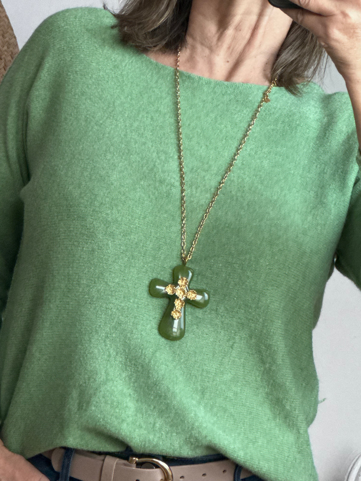 Pull maille col rond
