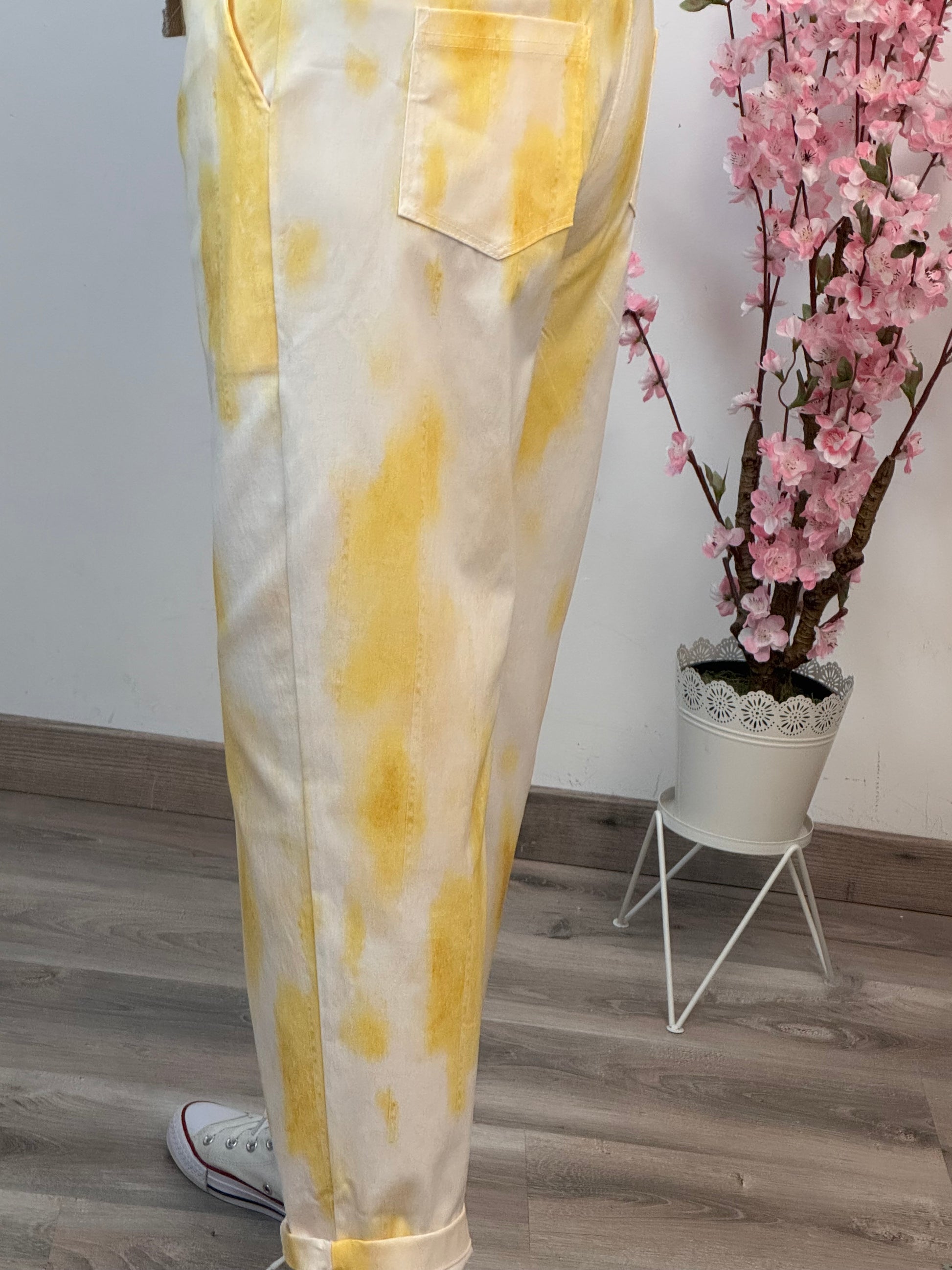 Pantalon tie and dye jaune TU 40/48
