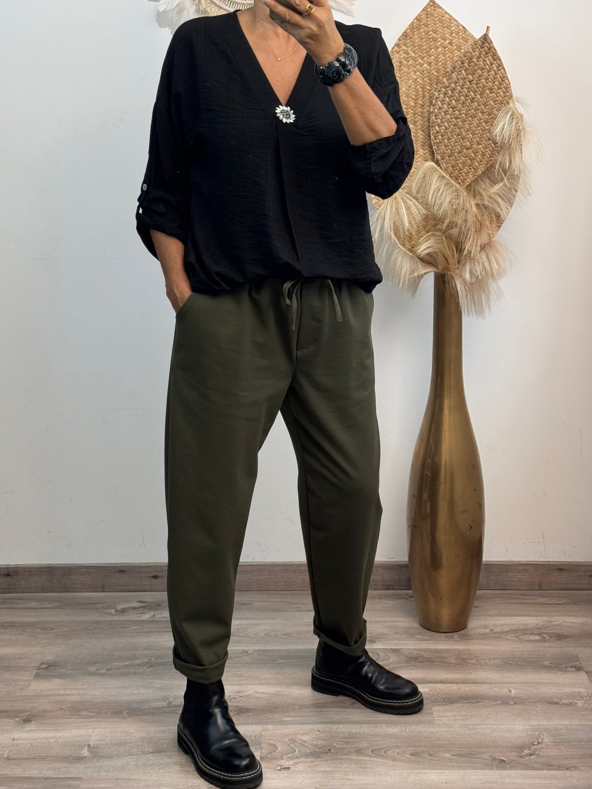 Pantalon Sacha kaki TU 42/50