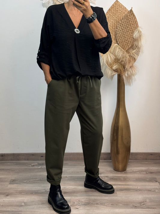 Pantalon Sacha kaki TU 42/50