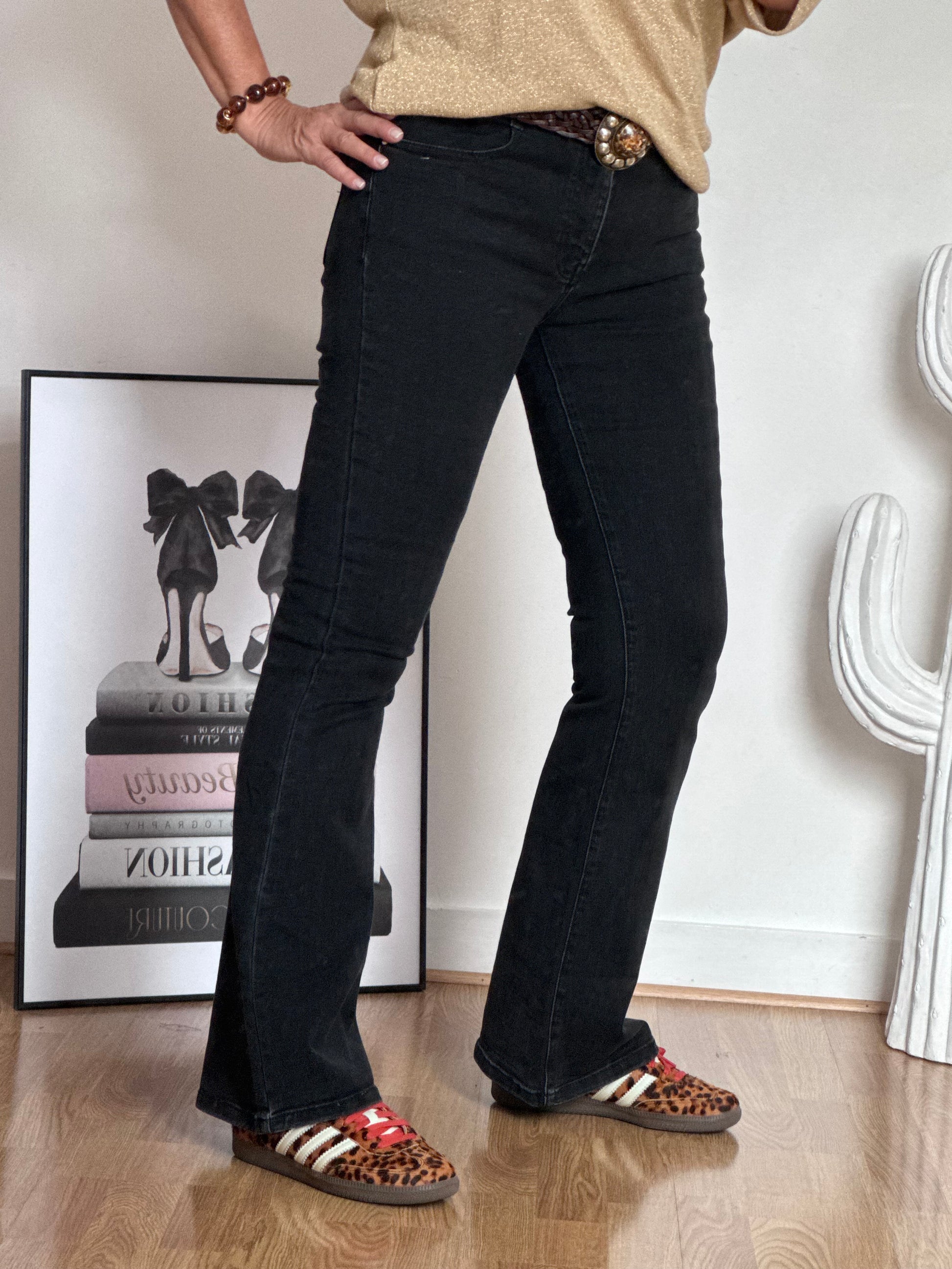 Jeans flare noir