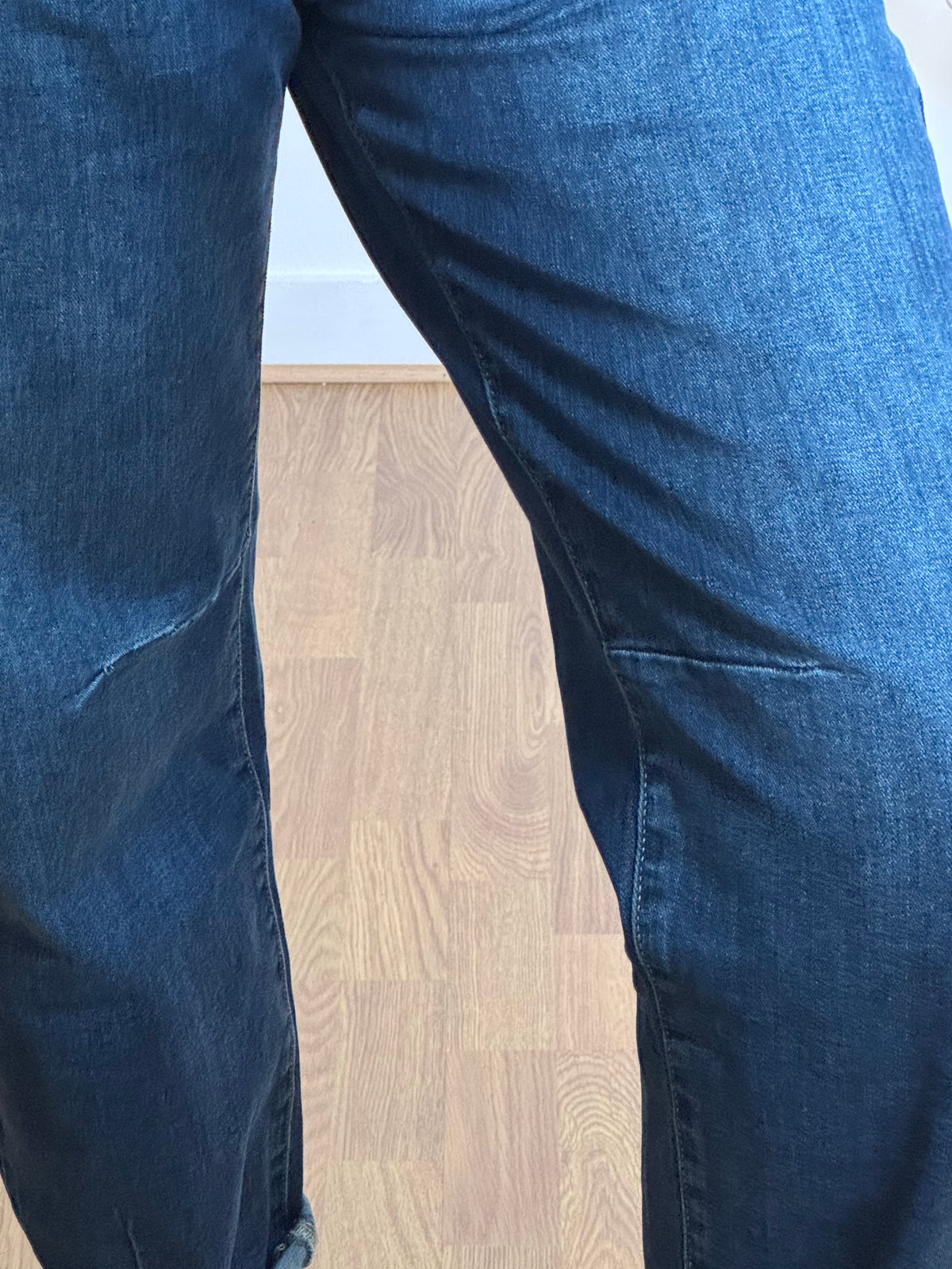 Jean barrel bleu denim