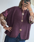 Gilet mohair lie de vin