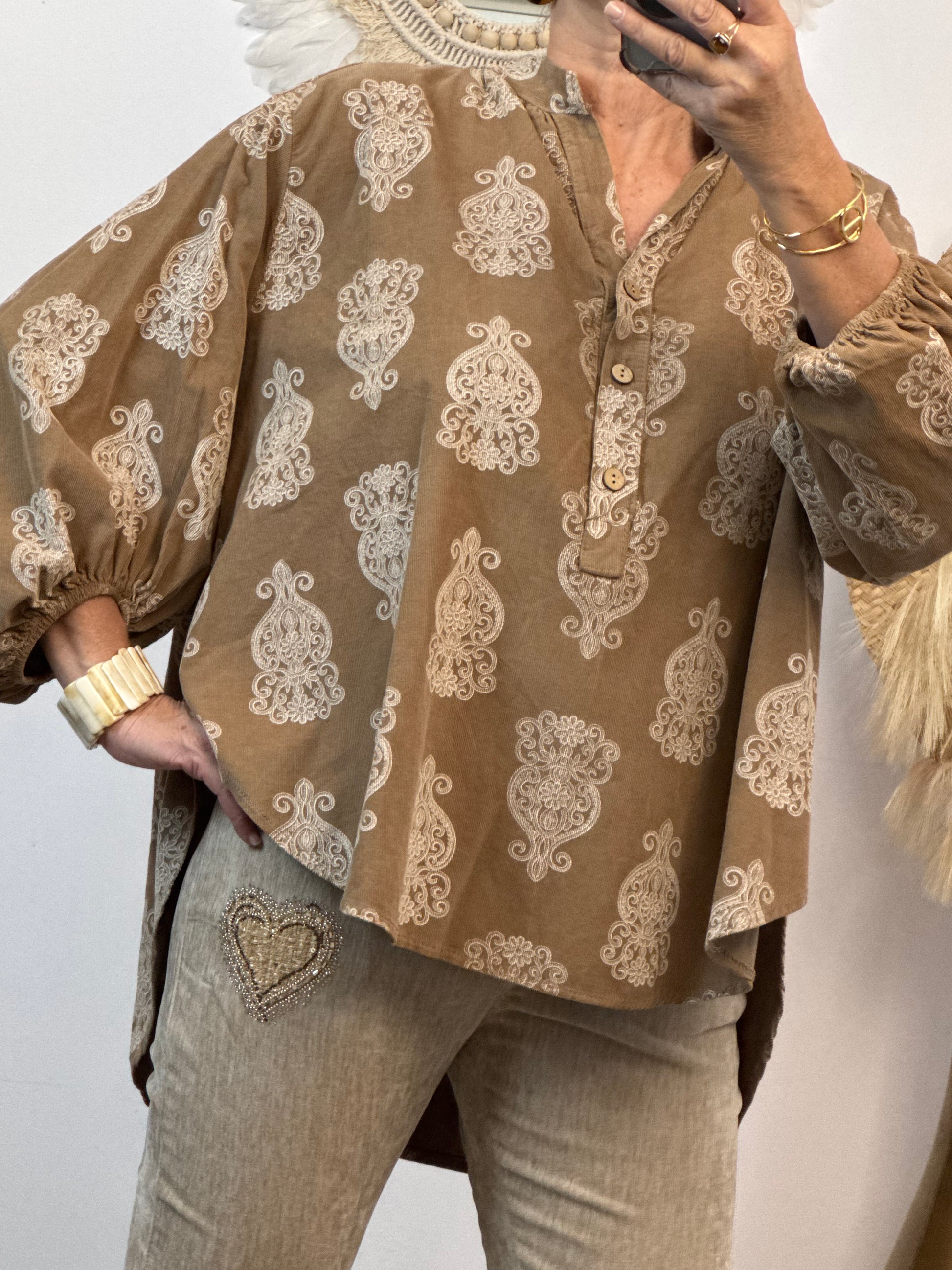 Blouse velours côtelé