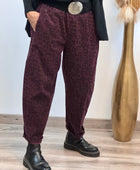 Pantalon Léo lie de vin