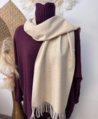 Echarpe cashmere crème