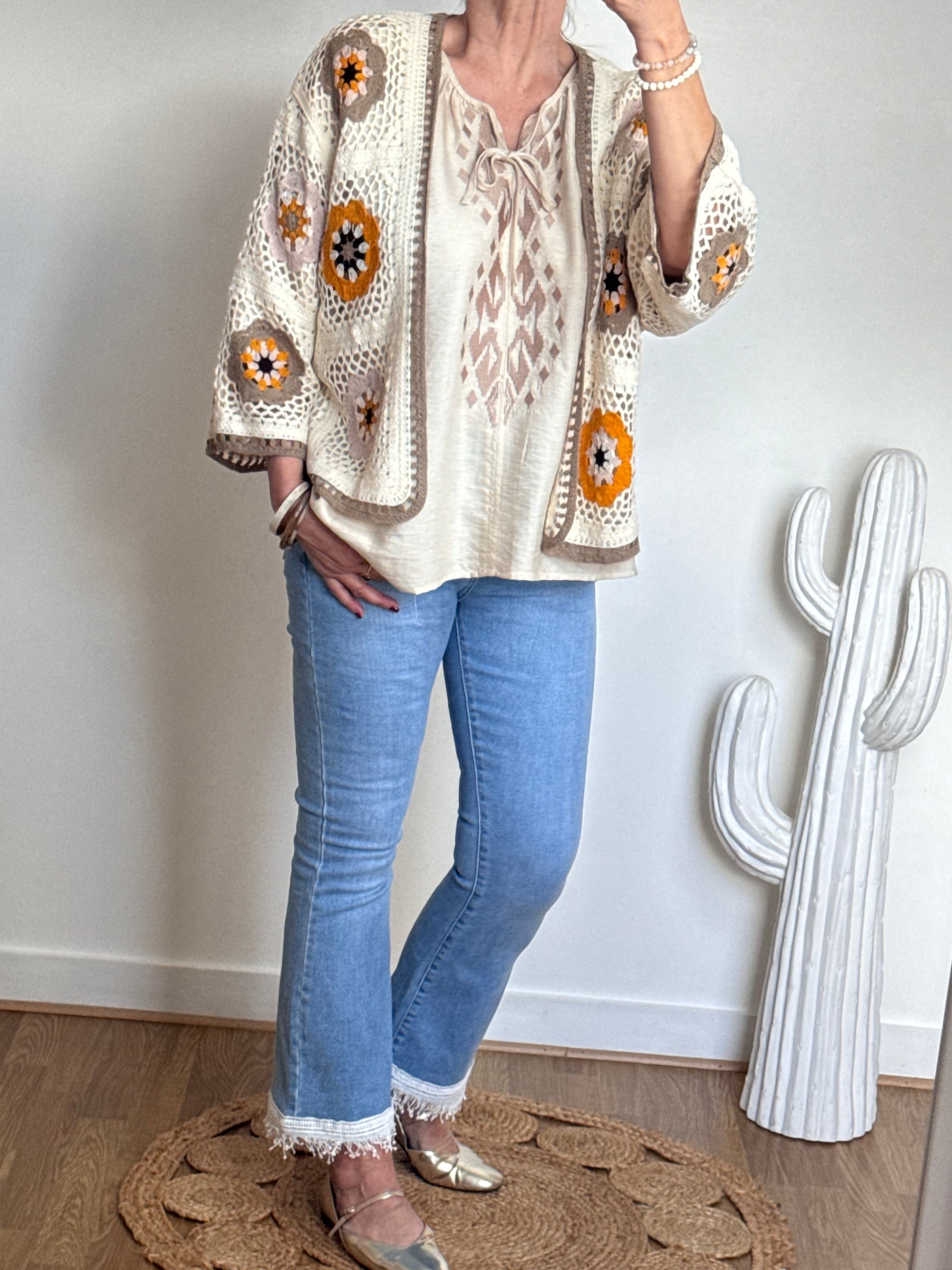 Gilet boheme crochet