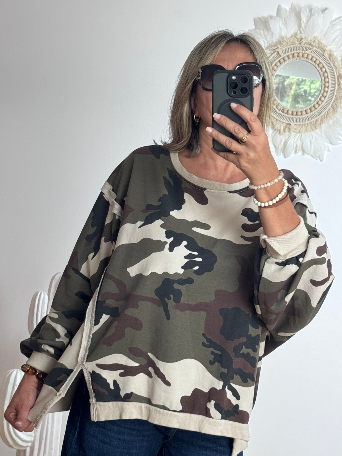 Sweat-shirt oversize camouflage TU 38/50