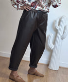 Pantalon SIENNA 🤎 similicuir marron TU 38/46
