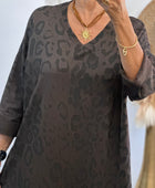 Robe longue Léo marron TU 46/54
