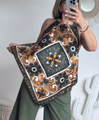 Top foulard kaki