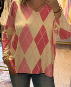 Pull jacquard rose TU 44/50