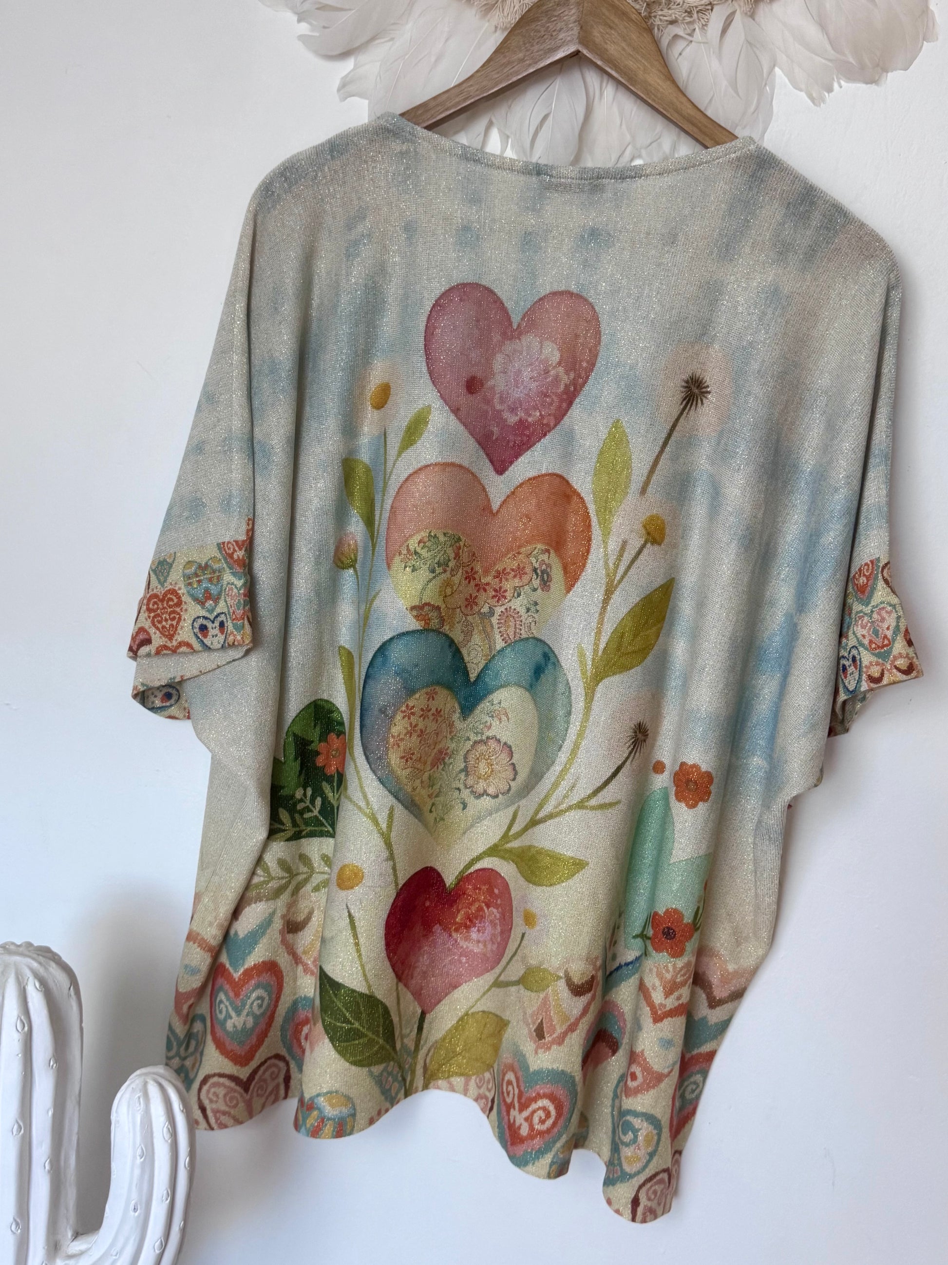 Haut oversize cœurs