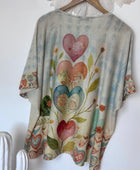 Haut oversize cœurs