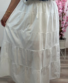 Jupe longue bohème blanche