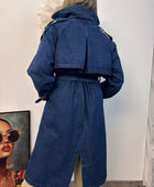 Trench jeans bleu brut