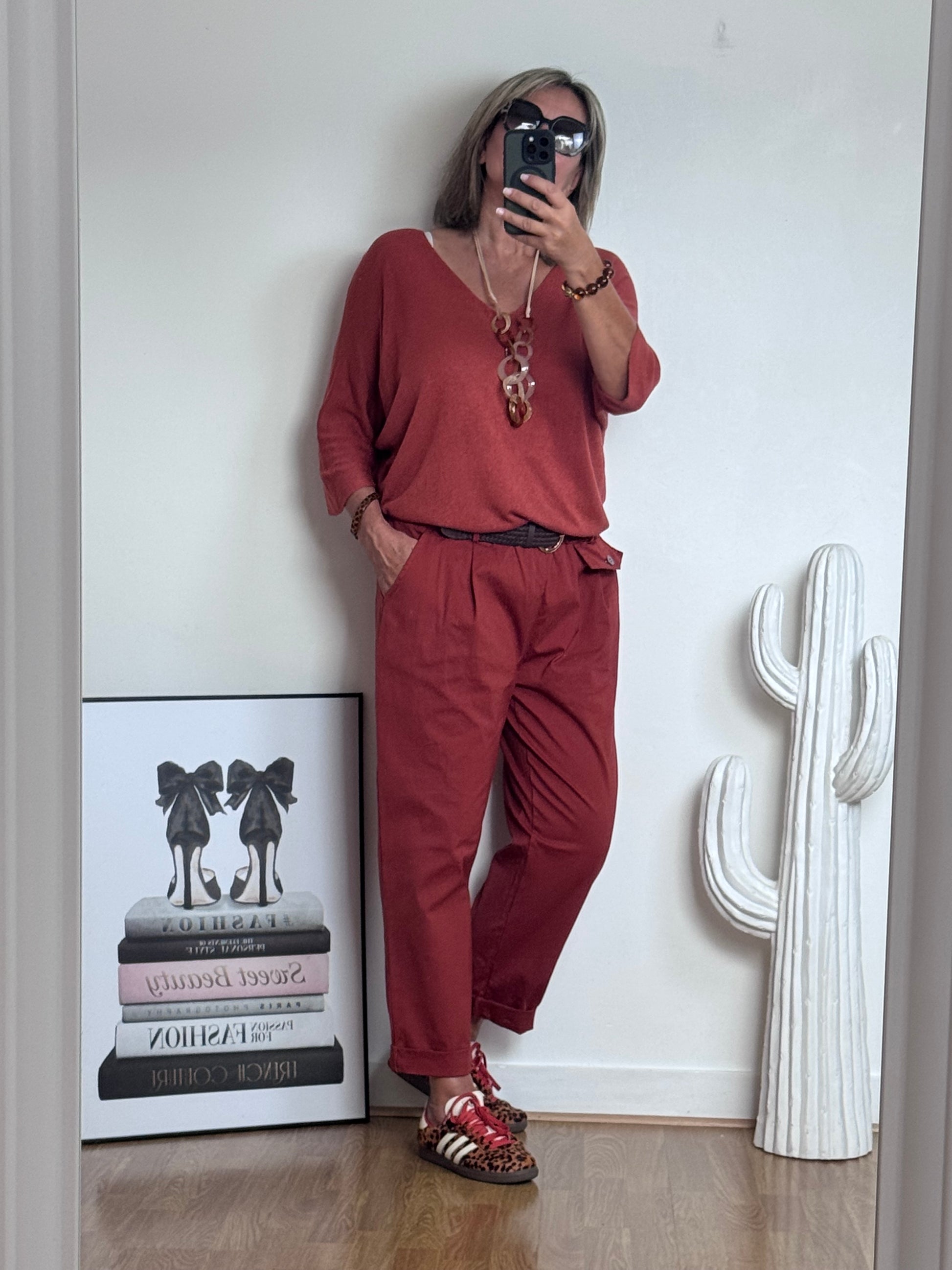 Pantalon confort Arthur terracotta TU 38/48