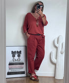 Pantalon confort Arthur terracotta TU 38/48