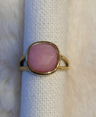 Bague acier inoxydable dorée