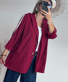 Veste casuel bordeaux jolie forme