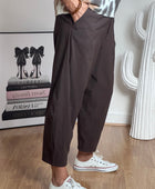 Pantalon style japonais marron