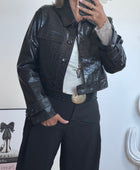 Blouson similicuir croco TU 36/44
