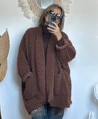 Veste très oversize marron