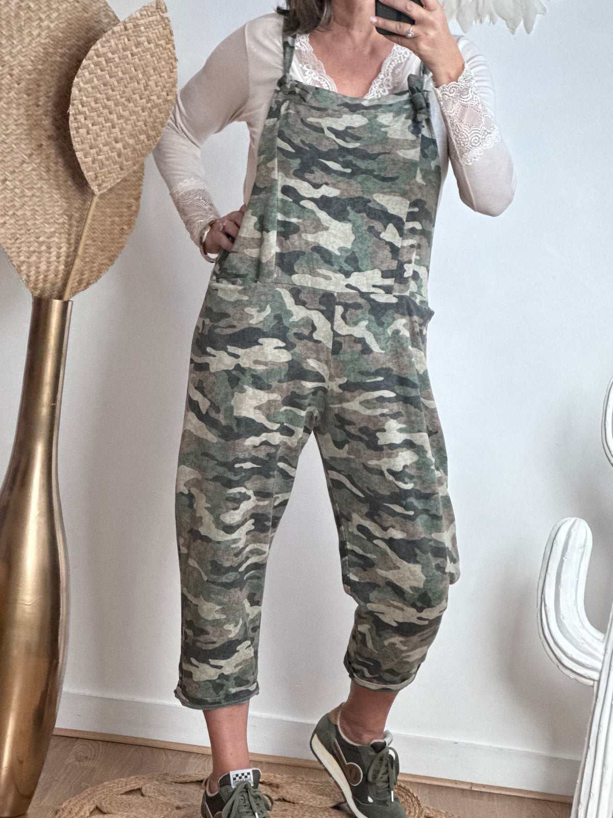 Salopette camouflage kaki
