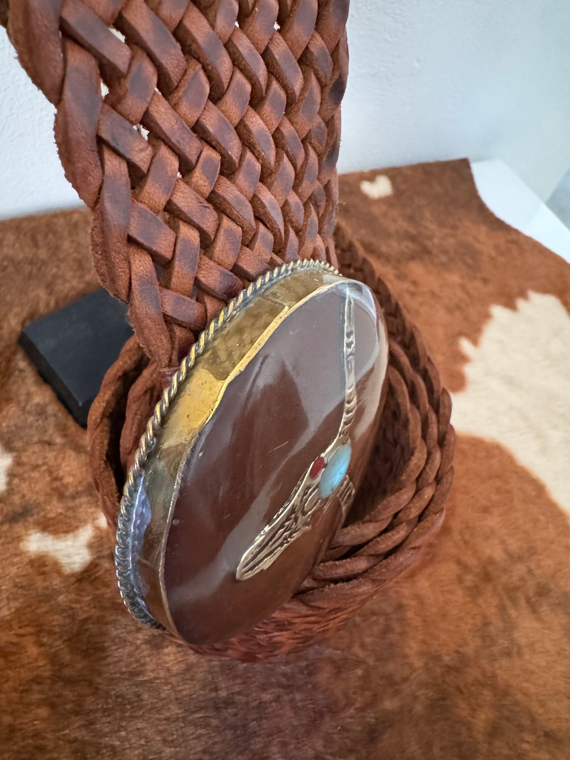 Ceinture bohème boucle tête de buffle