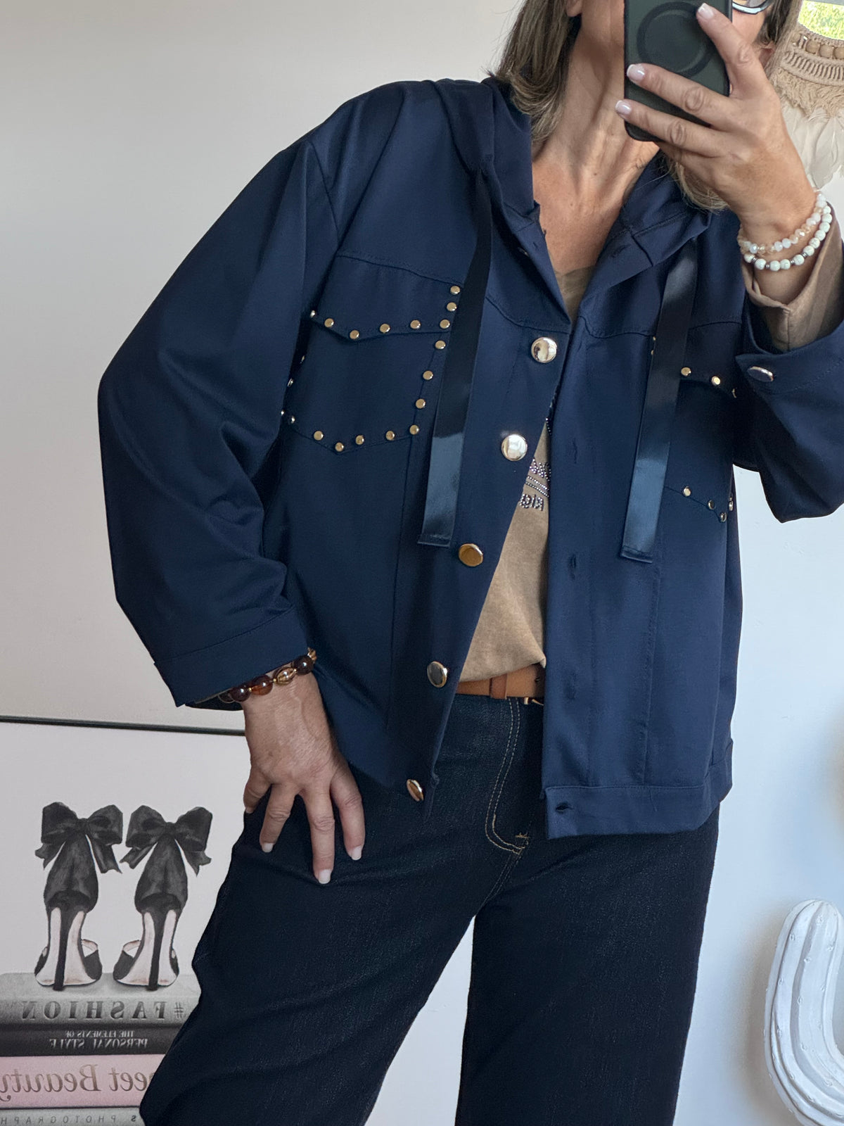 Veste casuel gold marine