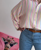Jeans flare bleu clair brodé