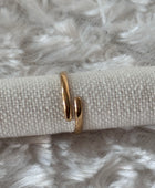 Bague ajustable ovale avec pierre naturelle