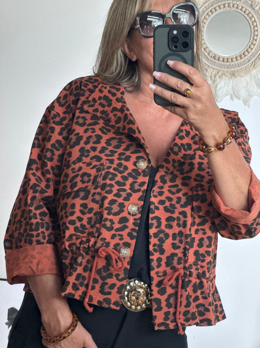 Veste Léo terracotta